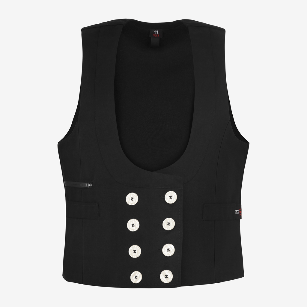 [12215-20-34] FHB HERDIS Zunftweste aus Canvas Damen (Gr. 34)