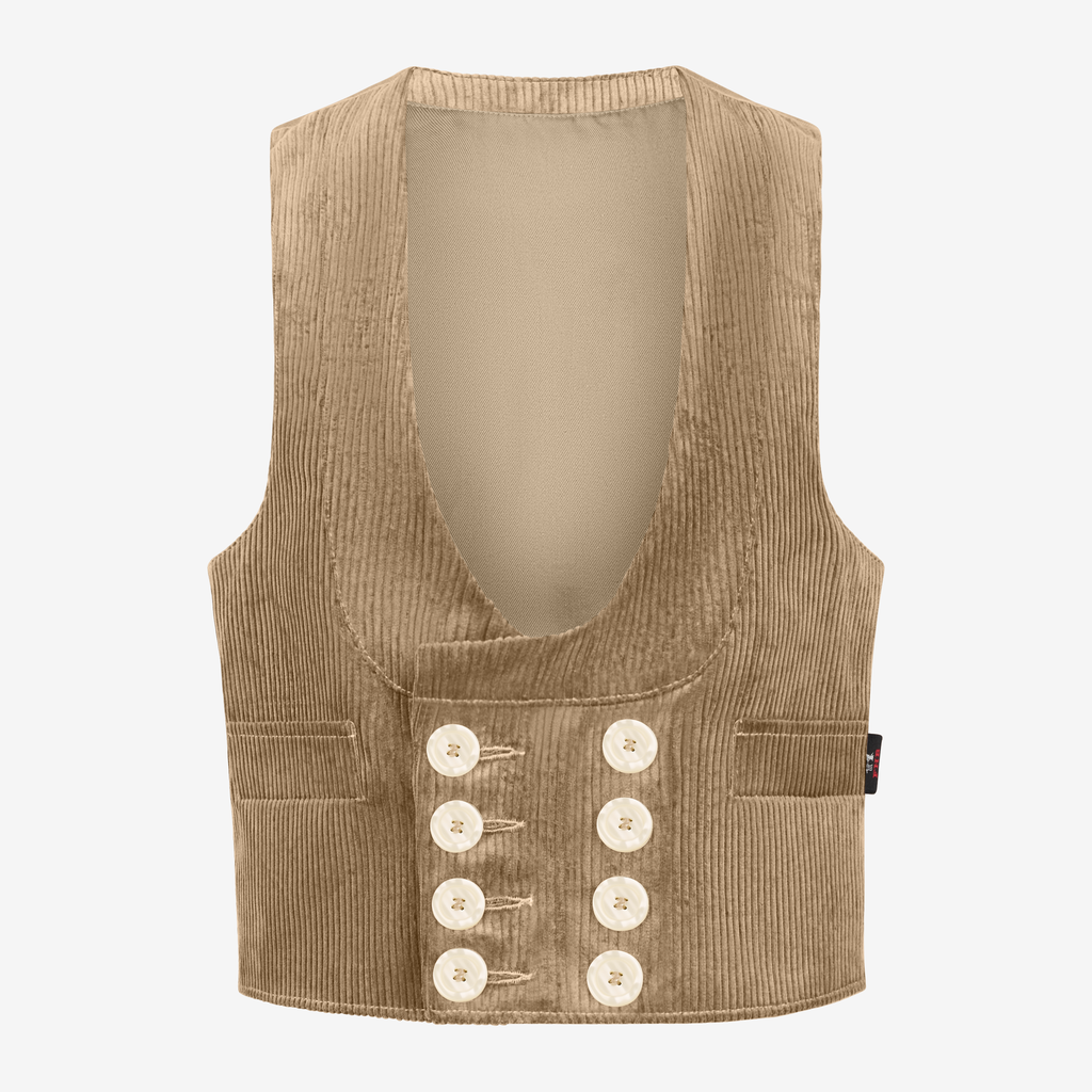 [50016-13-44] FHB HEINER Zunftweste Trenkercord (beige, Gr. 44)