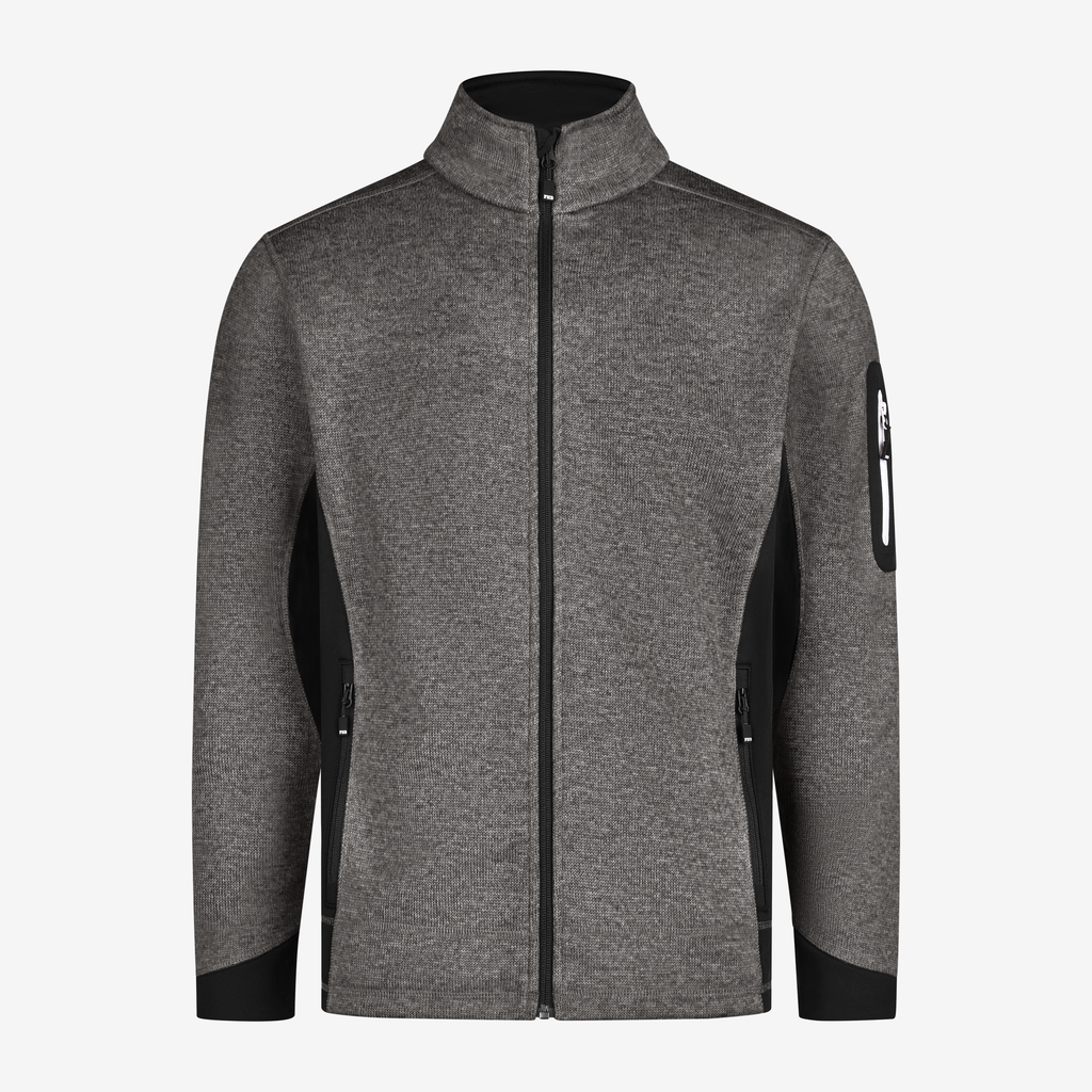 [79595-1220-XS] FHB CHRISTOPH Strick-Fleece-Jacke Herren (anthrazit-schwarz, Gr. XS)
