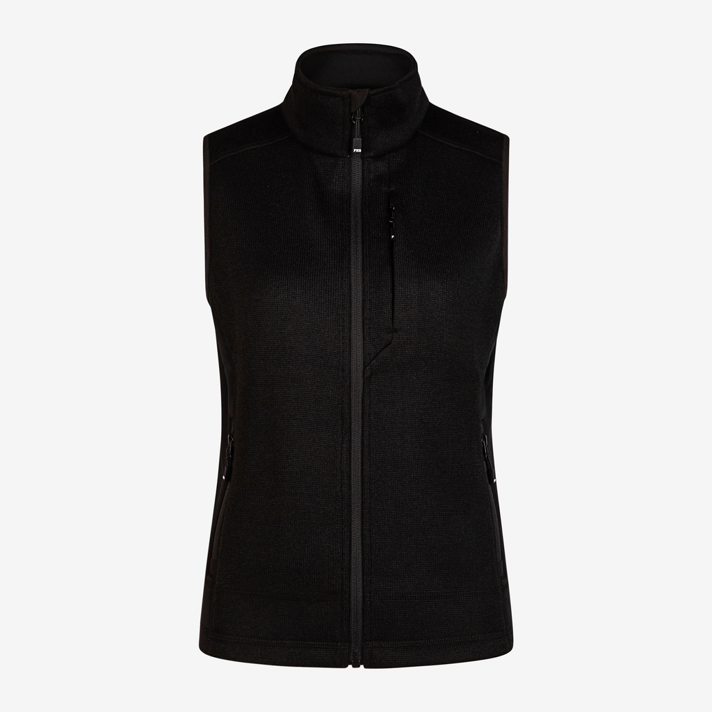 [79599-20-XS] FHB ELSA Strick-Fleece-Weste (schwarz, Gr. XS)