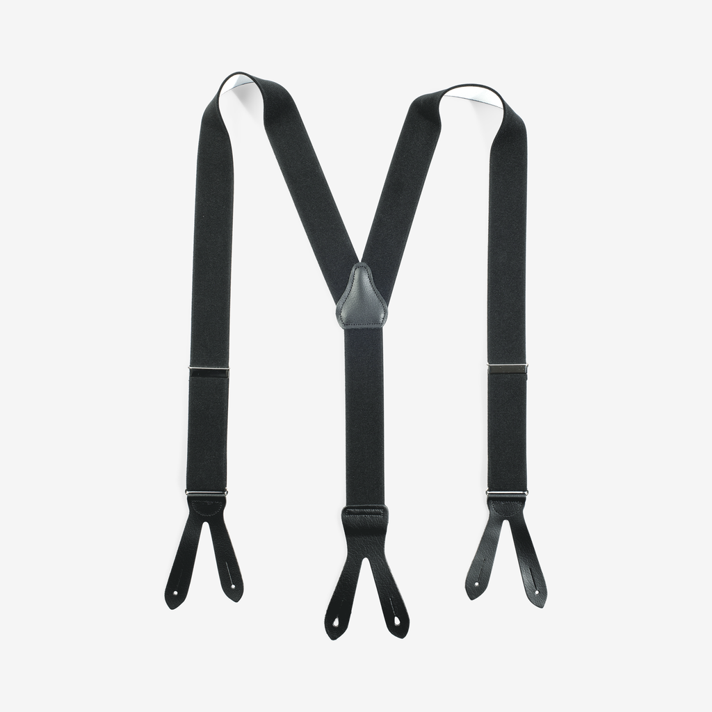 FHB BODO Hosenträger Leder-Knopfpatte