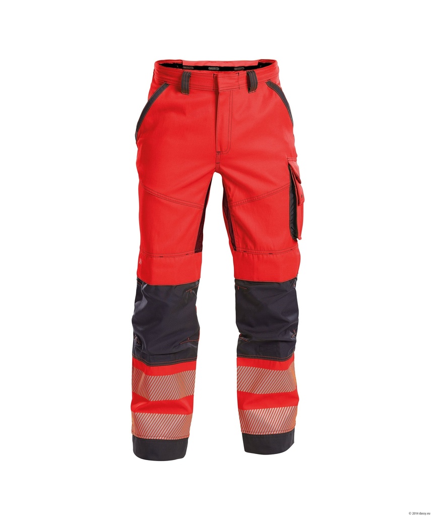 Blomeyer Dassy Odessa Warnschutzhose mit Kniepolstertaschen Neonrot