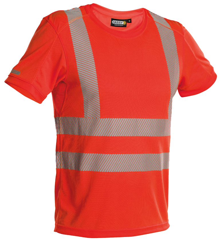 Blomeyer Dassy Warnschutz UV-T-Shirt Carter Neonrot (bedruckt)